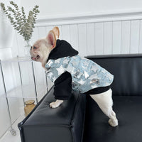 HKM-840147 Light Blue Denim Vest Jacket for Cats and Dogs in Various Sizes