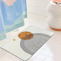 HKM-840467 Modern Minimalist Imitation Cashmere Non-slip Bathroom Floor Mat - Starry Sky, Abstract Designs, Multiple Sizes Available