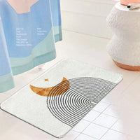 HKM-840467 Modern Minimalist Imitation Cashmere Non-slip Bathroom Floor Mat - Starry Sky, Abstract Designs, Multiple Sizes Available