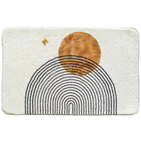 HKM-840467 Modern Minimalist Imitation Cashmere Non-slip Bathroom Floor Mat - Starry Sky, Abstract Designs, Multiple Sizes Available