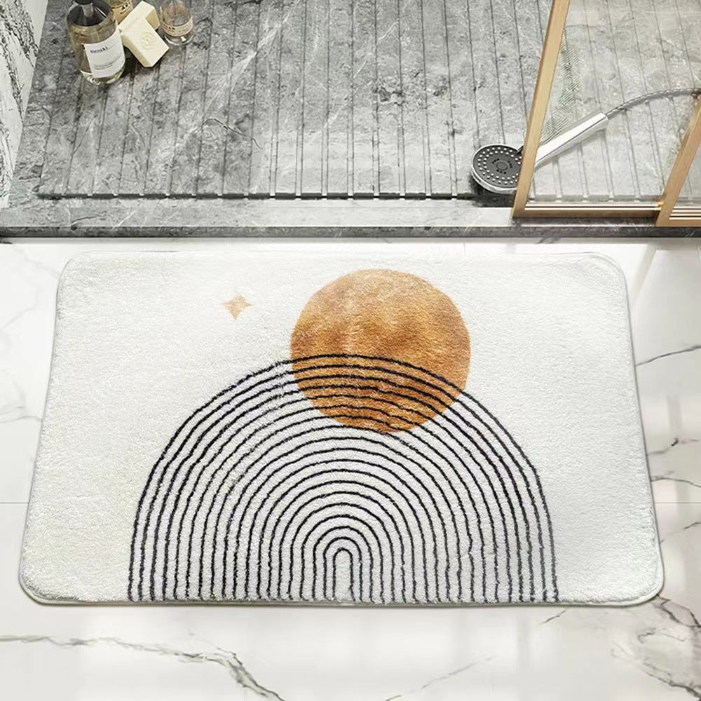 HKM-840467 Modern Minimalist Imitation Cashmere Non-slip Bathroom Floor Mat - Starry Sky, Abstract Designs, Multiple Sizes Available