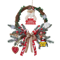 HKM-840531 Creative Christmas Bowknot Garland with Snowflake and Tree-shaped Pendants