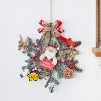HKM-840531 Creative Christmas Bowknot Garland with Snowflake and Tree-shaped Pendants