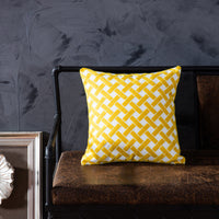 HKM-840531 Modern Cotton Striped Embroidered Pillow Cushion - 45x45cm