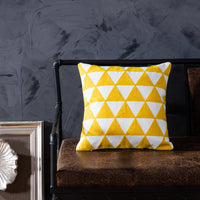 HKM-840531 Modern Cotton Striped Embroidered Pillow Cushion - 45x45cm