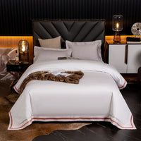 HKM-840723 Long-Staple Cotton Satin Bedding Fabric with Right-Angle Embroidery - Pure Cotton, Solid Color