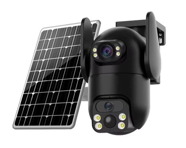 HKM-840915 SolarGuard 3K PTZ Security Camera – Dual-Lens Solar-Powered HD Surveillance with 4G LTE Connectivity