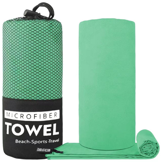 HKM-840979 Quick-Drying Double-Sided Microfiber Towel for Sports and Travel - Multiple Colors Available