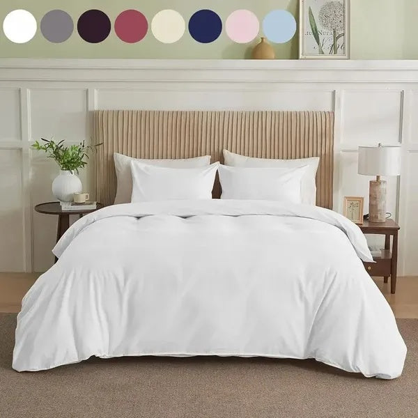 KTX-841363 Solid King Duvet Cover by Serta Simply Clean
