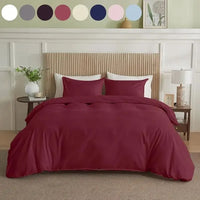 HKM-841363 Solid King Duvet Cover by Serta Simply Clean
