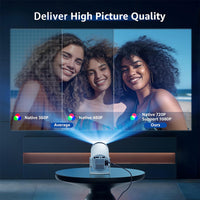HKM-841427 Portable Mini 4K Home HD Projector with Bluetooth and Automatic Correction for Home Theater and Outdoor Use