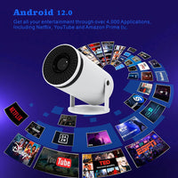 HKM-841427 Portable Mini 4K Home HD Projector with Bluetooth and Automatic Correction for Home Theater and Outdoor Use