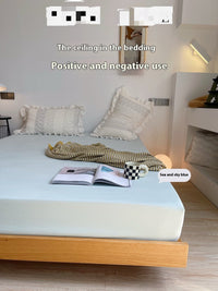 HKM-841555 Double-Sided Fitted Sheet for Mother and Baby - Soft Chemical Fiber, Sizes 150x200cm & 180x200cm