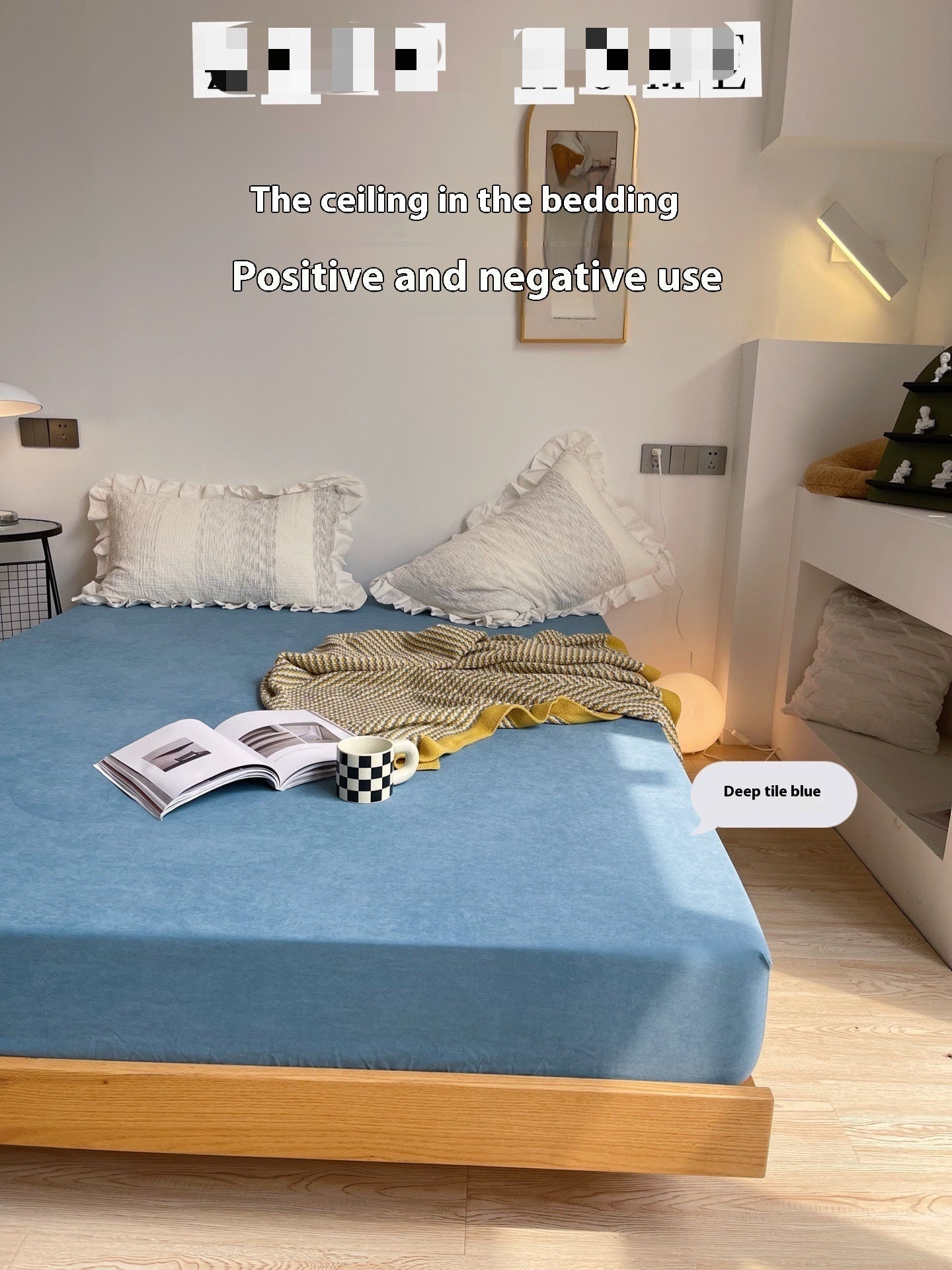 HKM-841555 Double-Sided Fitted Sheet for Mother and Baby - Soft Chemical Fiber, Sizes 150x200cm & 180x200cm