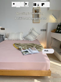 HKM-841555 Double-Sided Fitted Sheet for Mother and Baby - Soft Chemical Fiber, Sizes 150x200cm & 180x200cm
