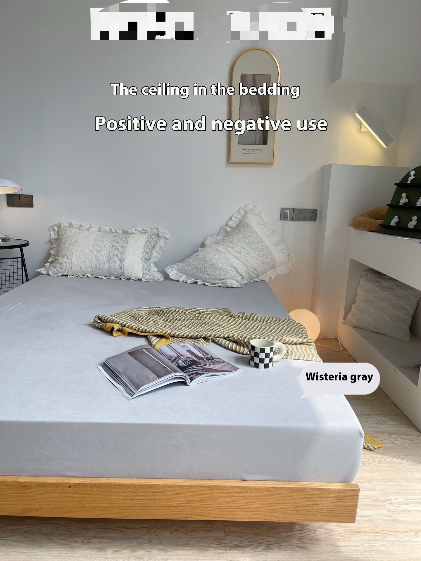 HKM-841555 Double-Sided Fitted Sheet for Mother and Baby - Soft Chemical Fiber, Sizes 150x200cm & 180x200cm