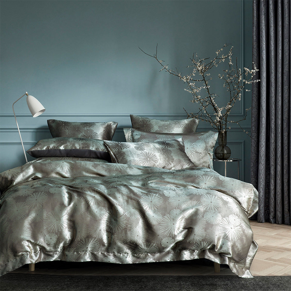 HKM-841555 Jacquard Three-Piece Polyester Bedding Set in Various Sizes and Styles