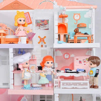 HKM-841811 DIY Mini Doll House Toy Set with Furniture for Kids Ages 6 and Up, Perfect for Pretend Play and Hands-On Learning