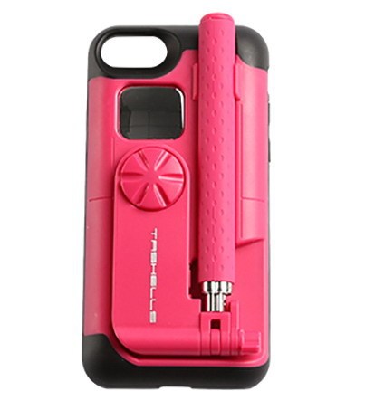 HKM-841811 Multifunctional Protective Back Cover Compatible with iPhone - Available in Black, Gold, Sky Blue, Red