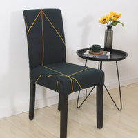 HKM-841939 Elastic Polyester Chair Cover - European Classic Floral Design for Hotel Use