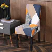 HKM-841939 Elastic Polyester Chair Cover - European Classic Floral Design for Hotel Use