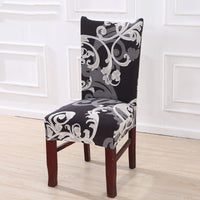 HKM-841939 Elastic Polyester Chair Cover - European Classic Floral Design for Hotel Use