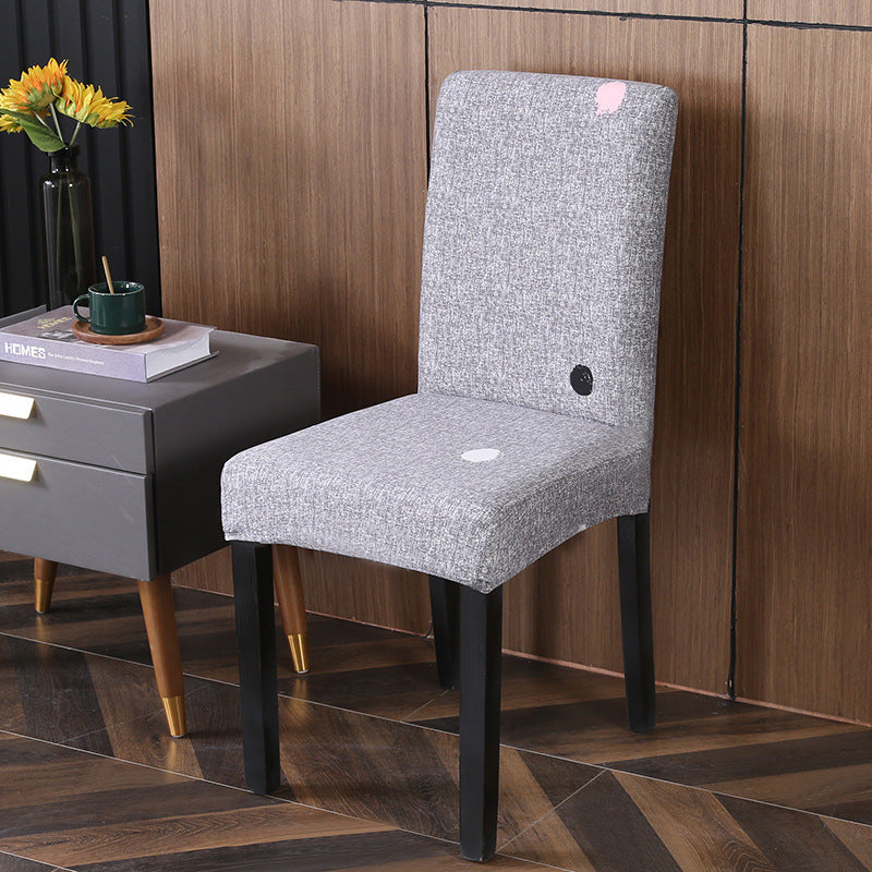 HKM-841939 Elastic Polyester Chair Cover - European Classic Floral Design for Hotel Use
