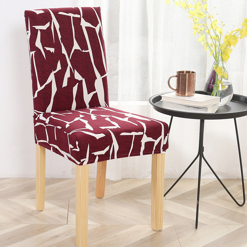 HKM-841939 Elastic Polyester Chair Cover - European Classic Floral Design for Hotel Use