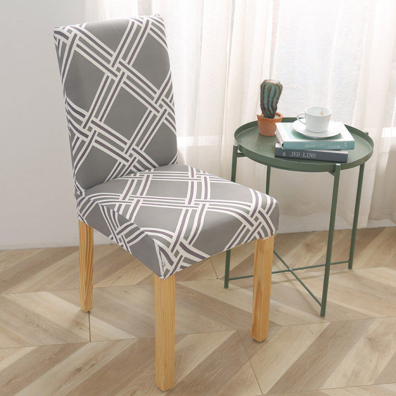 HKM-841939 Elastic Polyester Chair Cover - European Classic Floral Design for Hotel Use