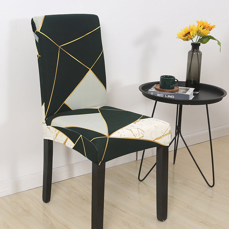 HKM-841939 Elastic Polyester Chair Cover - European Classic Floral Design for Hotel Use