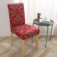 HKM-841939 Elastic Polyester Chair Cover - European Classic Floral Design for Hotel Use