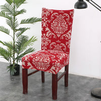 HKM-841939 Elastic Polyester Chair Cover - European Classic Floral Design for Hotel Use