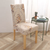 HKM-841939 Elastic Polyester Chair Cover - European Classic Floral Design for Hotel Use