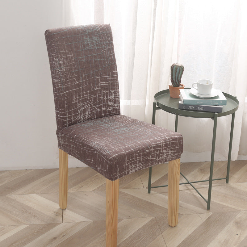 HKM-841939 Elastic Polyester Chair Cover - European Classic Floral Design for Hotel Use