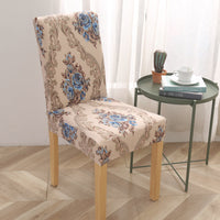 HKM-841939 Elastic Polyester Chair Cover - European Classic Floral Design for Hotel Use