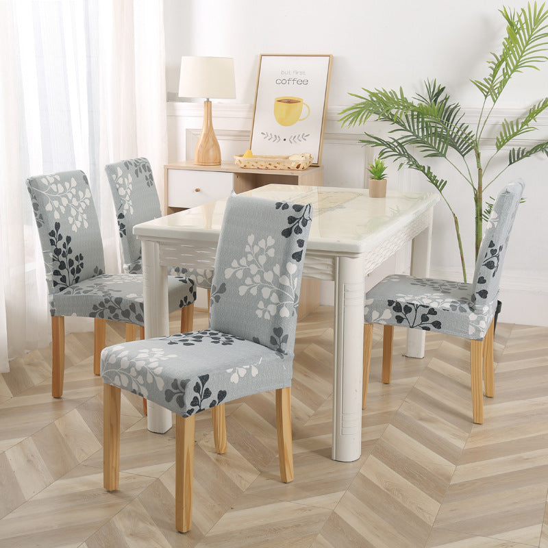 HKM-841939 Elastic Polyester Chair Cover - European Classic Floral Design for Hotel Use