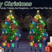 HKM-842003 Solar-Powered Christmas Tree Lights - 2 Pack, 38x11x13.5 cm, 0.95 kg