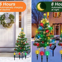 HKM-842003 Solar-Powered Christmas Tree Lights - 2 Pack, 38x11x13.5 cm, 0.95 kg