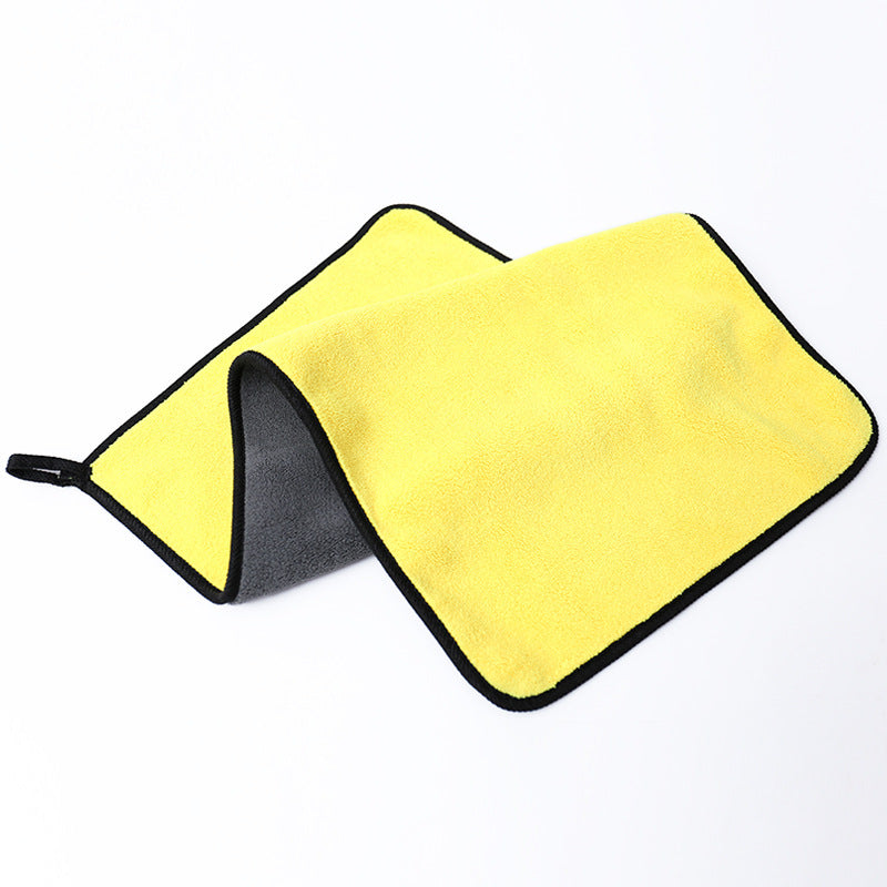 HKM-842131 High Density Coral Fleece Two-Tone Car Wash Towel - Thick and Durable