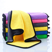 HKM-842131 High Density Coral Fleece Two-Tone Car Wash Towel - Thick and Durable