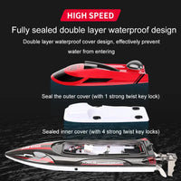 HKM-842131 High-Speed Remote Control Racing Boat 25KM/H with USB Charging and Controller