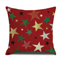 HKM-842259 Nordic Christmas Day Throw Linen Cushion Pillowcase 45x45cm