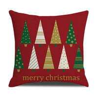 HKM-842259 Nordic Christmas Day Throw Linen Cushion Pillowcase 45x45cm