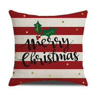 HKM-842259 Nordic Christmas Day Throw Linen Cushion Pillowcase 45x45cm