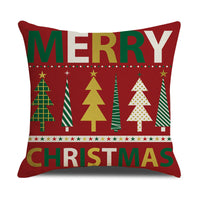 HKM-842259 Nordic Christmas Day Throw Linen Cushion Pillowcase 45x45cm