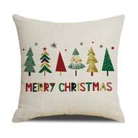 HKM-842259 Nordic Christmas Day Throw Linen Cushion Pillowcase 45x45cm