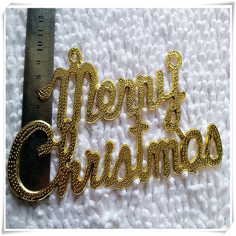 HKM-842323 Gold 40cm Letter Pendant for Christmas Decoration
