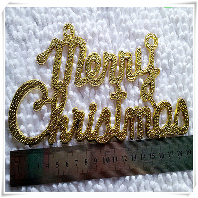 HKM-842323 Gold 40cm Letter Pendant for Christmas Decoration
