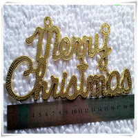 HKM-842323 Gold 40cm Letter Pendant for Christmas Decoration