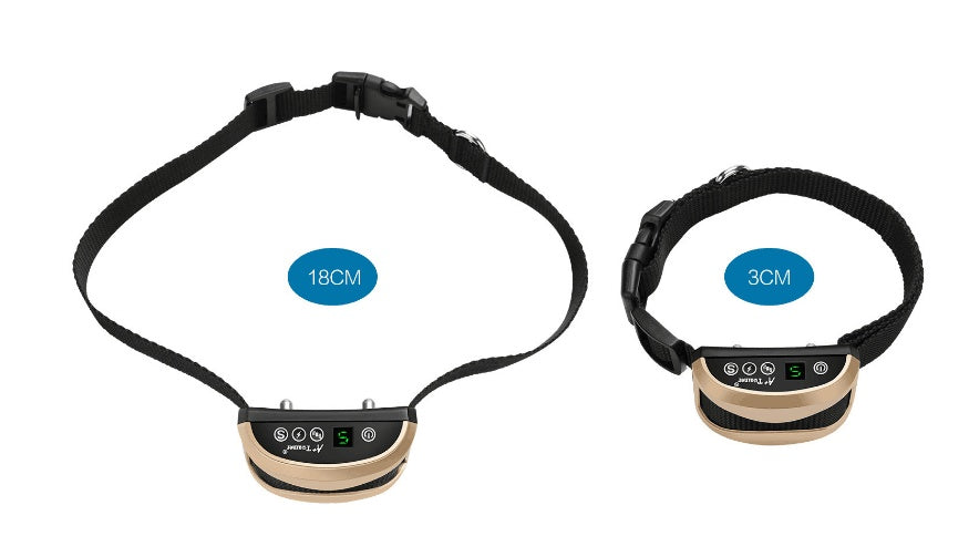 HKM-842387 Adjustable Anti-Barking Collar with Digital Display and Rechargeable Battery for Dogs